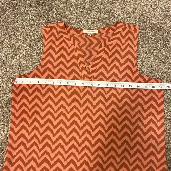 Maurices orange chevron Sleeveless Blouse - size medium - Picture 6 of 8